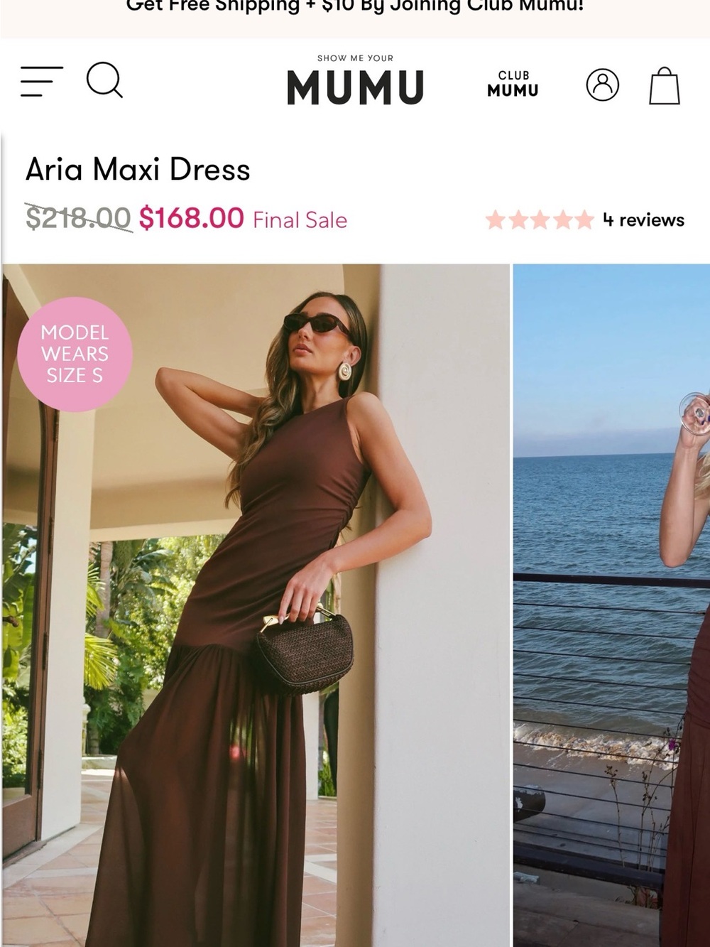 Show Me Your MuMu Aria Maxi Dress in Chocolate Brown